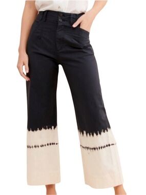 NWT - Anthropologie Fatima Dip-Dyed Wide-Leg Pants. - Size 26